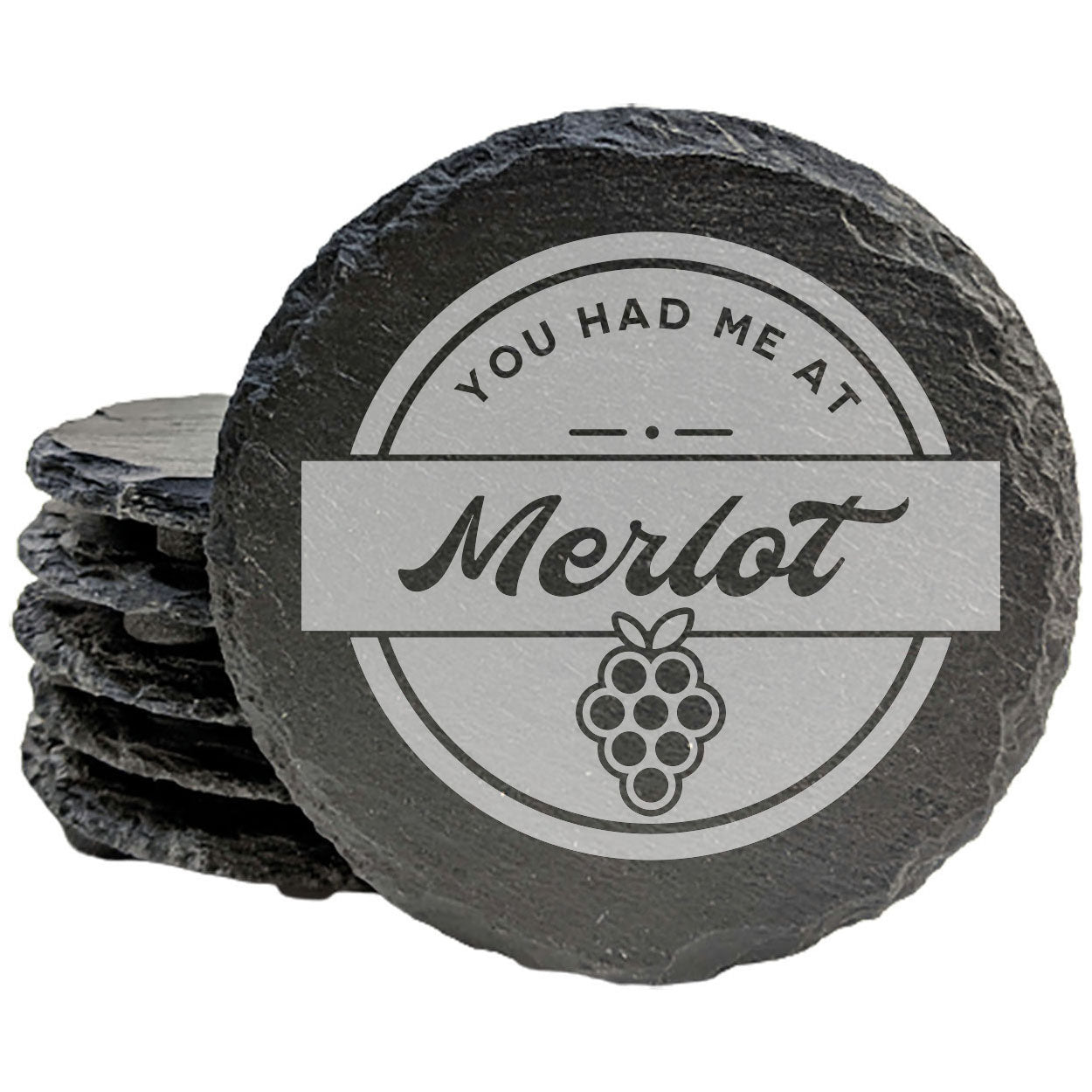 Funny Wine Coasters: Hilarious Saying - "You Had Me at Merlot"