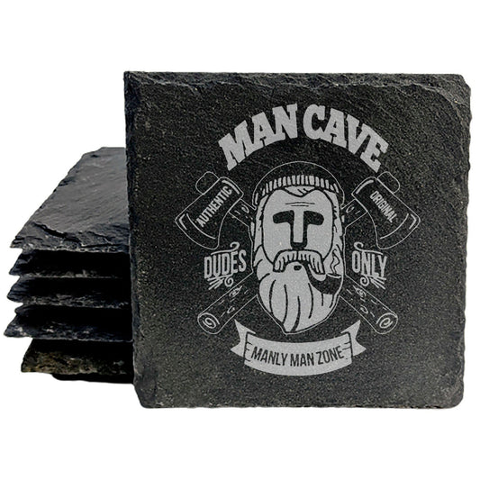 Authentically Manly: Axe-wielding Man Cave Coasters
