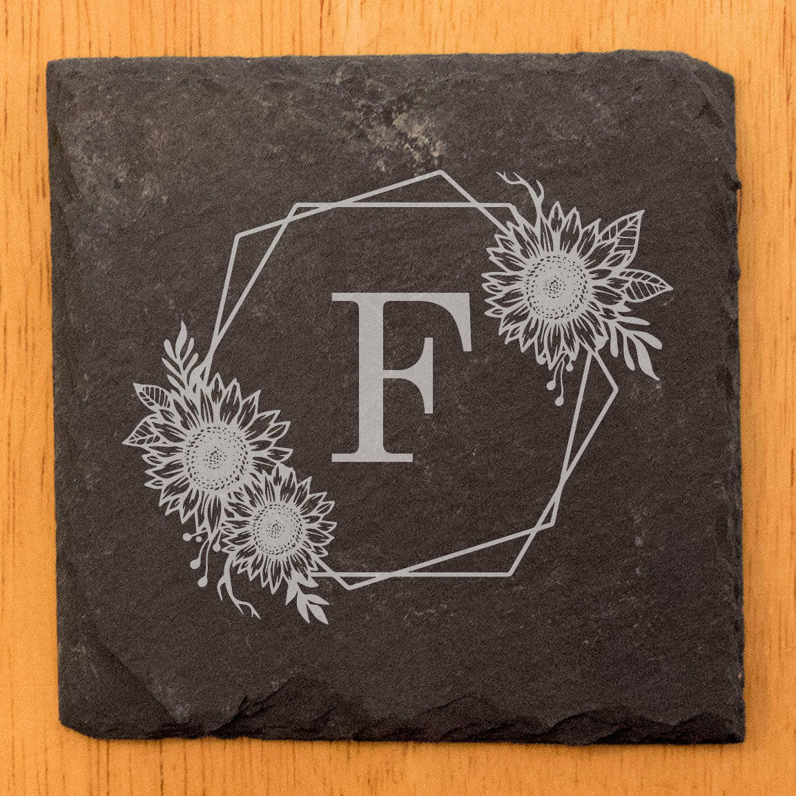 Personalized Monogram Coasters, Natural Slate Stone Coaster Set, Birthday, Wedding Or Anniversary Gift, Customized Rustic Coasters, Drink Coasters