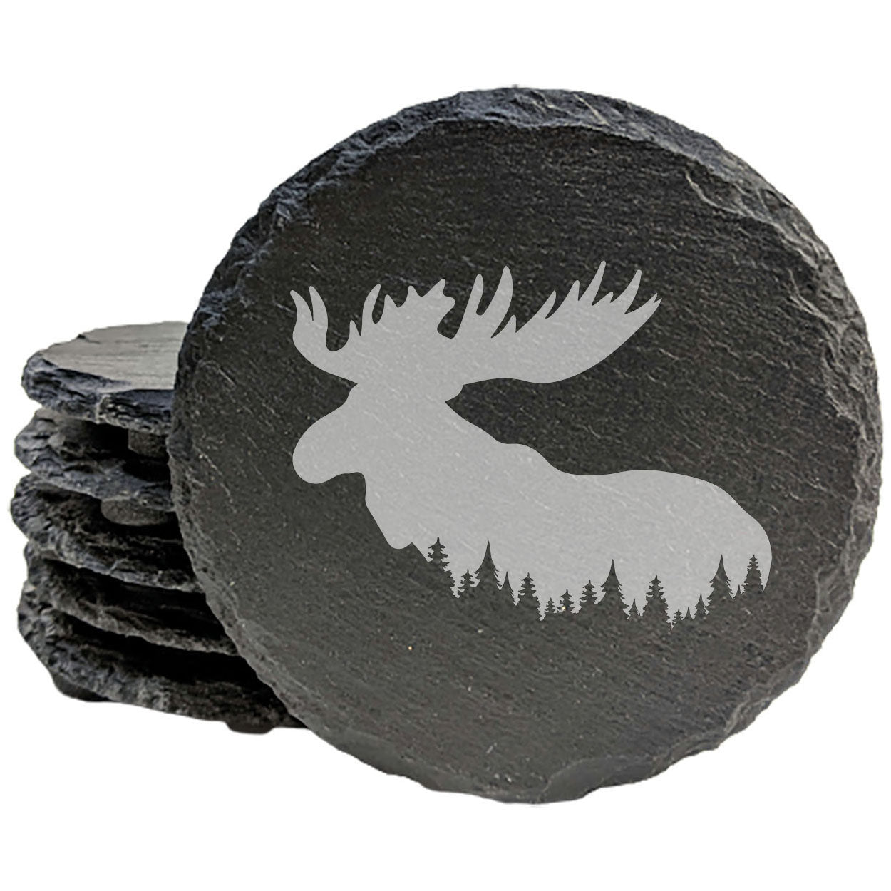 Wild &amp; Free: Moose Silhouette Coasters for Nature Lovers