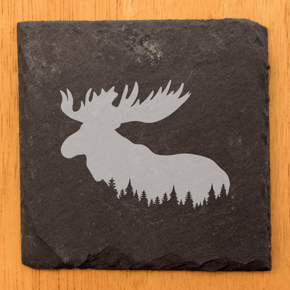Wild &amp; Free: Moose Silhouette Coasters for Nature Lovers
