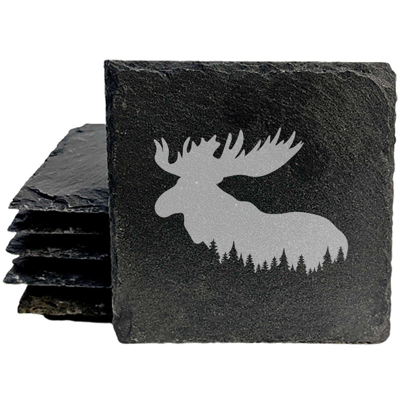 Wild &amp; Free: Moose Silhouette Coasters for Nature Lovers