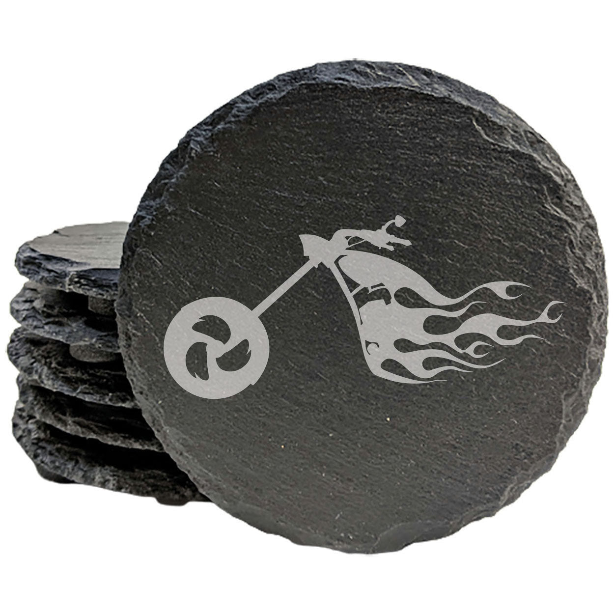 Ride the Fire: Flaming Chopper Motorcycle Coasters