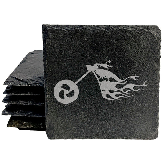 Ride the Fire: Flaming Chopper Motorcycle Coasters