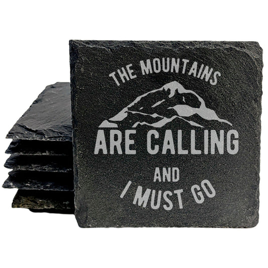 The Mountains Are Calling And I Must Go Coasters