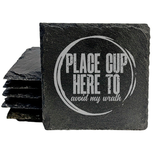 Don't Test Me: Hilarious "Place Cup Here" Coasters