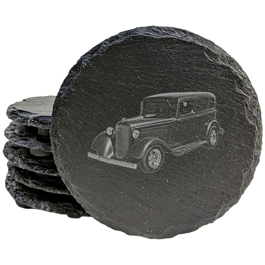 A Timeless Ride: 1933 Plymouth 4 Door Sedan Coasters with Vintage Charm