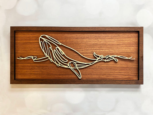 Blue Whale Doodle Art Sign