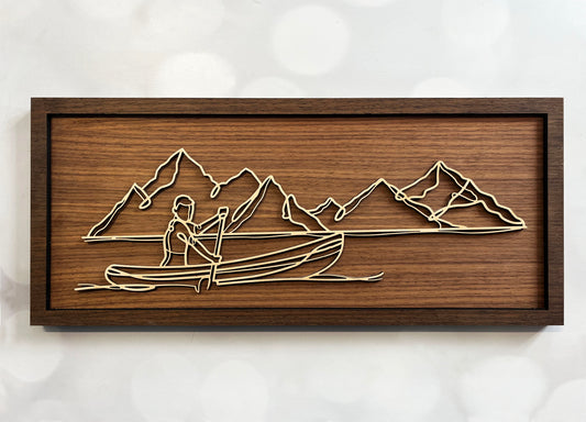 Canoe Doodle Art Sign