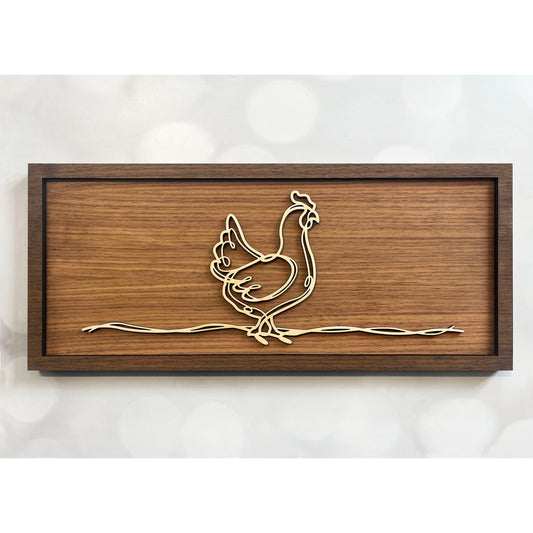 Chicken Doodle Art Sign
