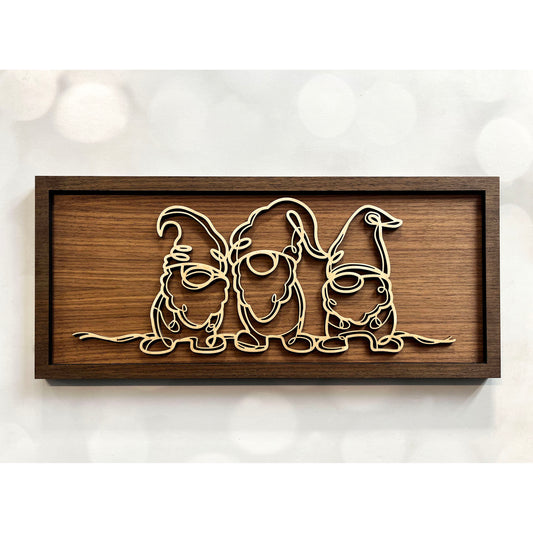 Gnomes Doodle Art Sign