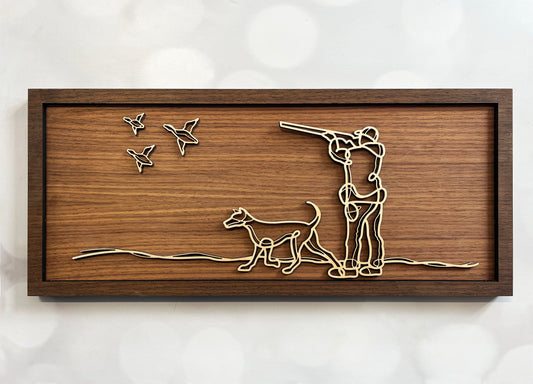 Bird Hunting Doodle Art Sign