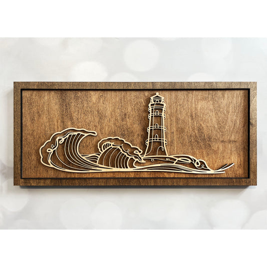 Lighthouse Doodle Art Sign