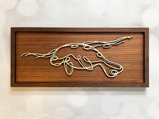 Manatee Doodle Art Sign