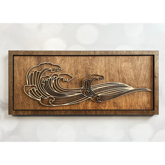 Ocean Waves Doodle Art Sign