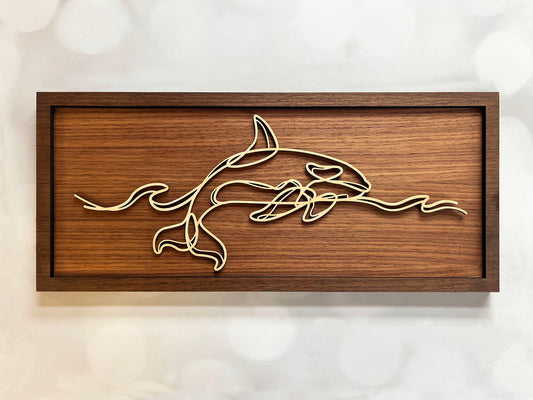 Orca Doodle Art Sign