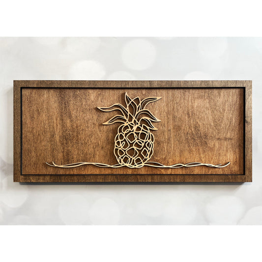 Pineapple Doodle Art Sign