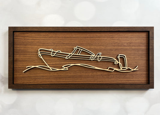 Powerboat Doodle Art Sign