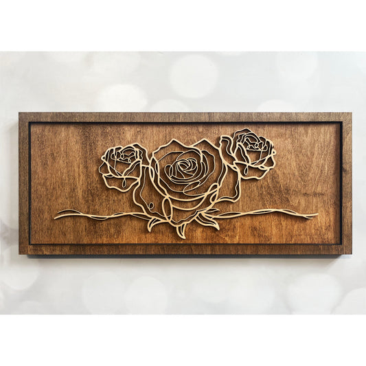 Rose Doodle Art Sign