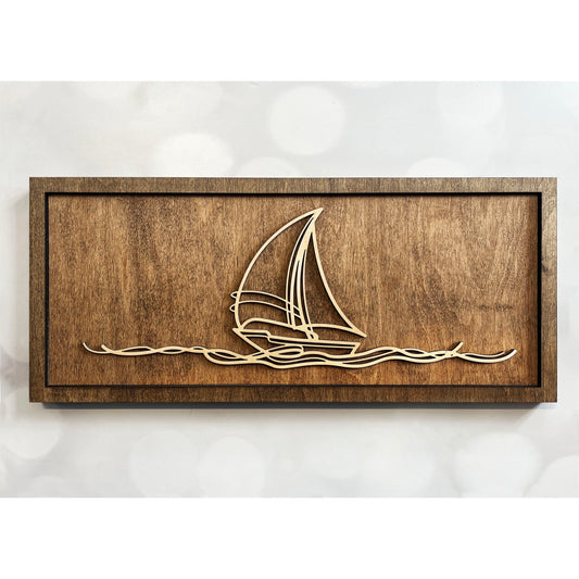 Sailboat Doodle Art Sign