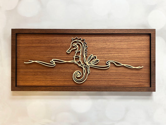 Sea Horse Doodle Art Sign