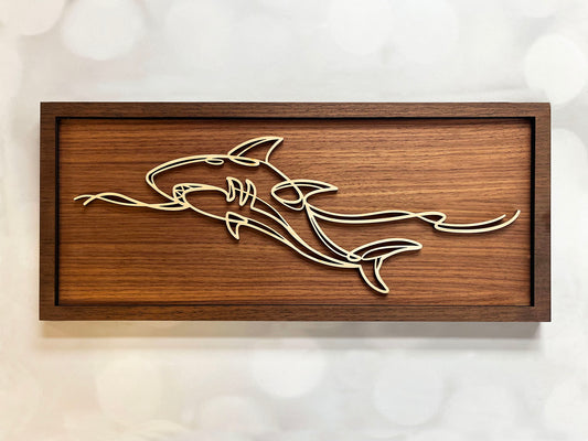 Shark Doodle Art Sign