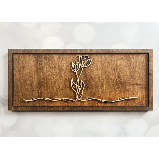 Tulips Doodle Art Sign