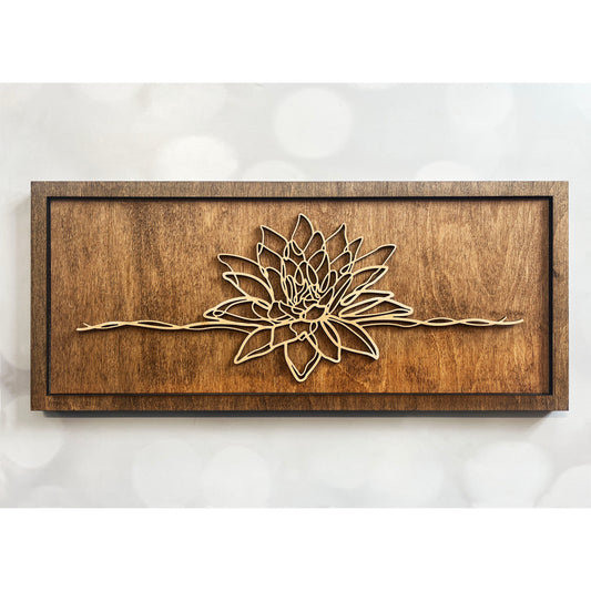 Water Lily Doodle Art Sign