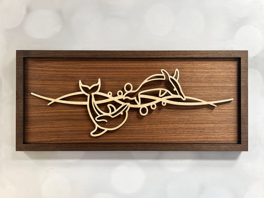 Dolphin Line Art Sign