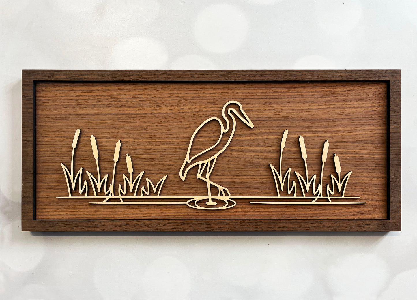Heron Line Art Sign