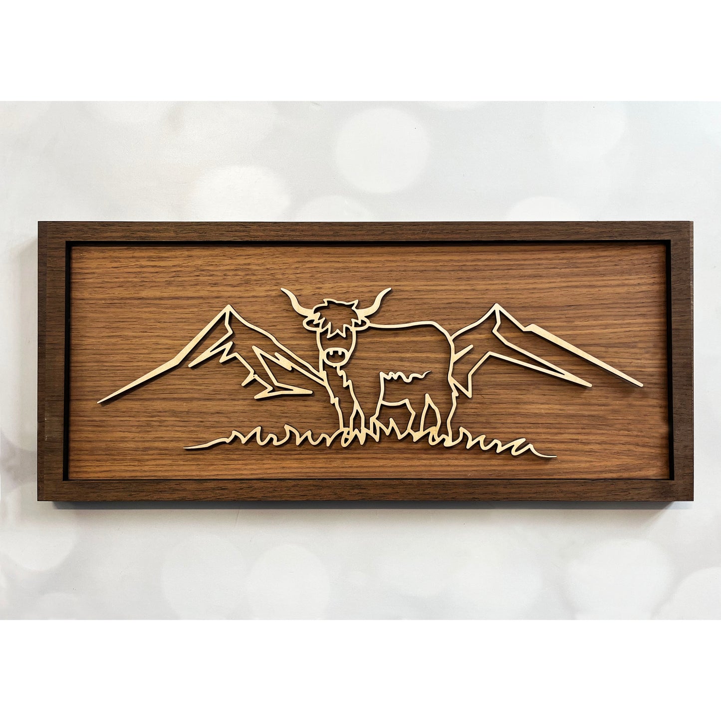 Highland Cow Line Art Sign