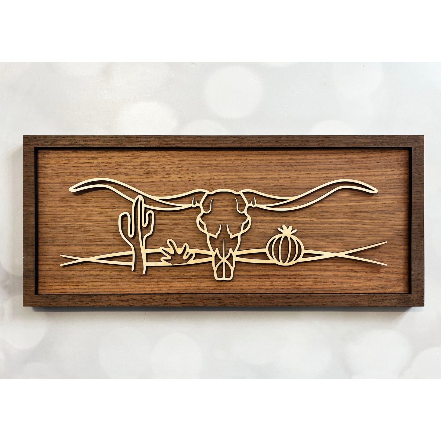 Longhorn Skull Line Art Sign