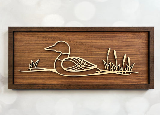 Loons Line Art Sign