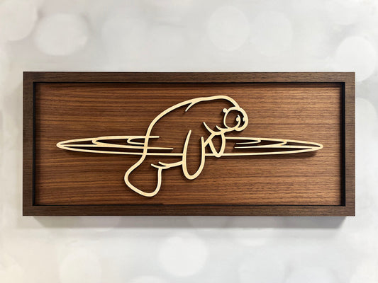Manatee Line Art Sign
