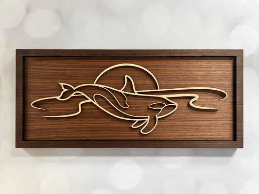 Orca Line Art Sign
