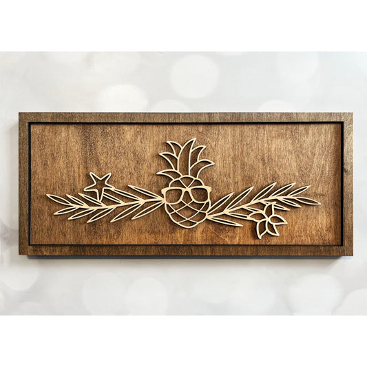 Pineapple Line Art Sign