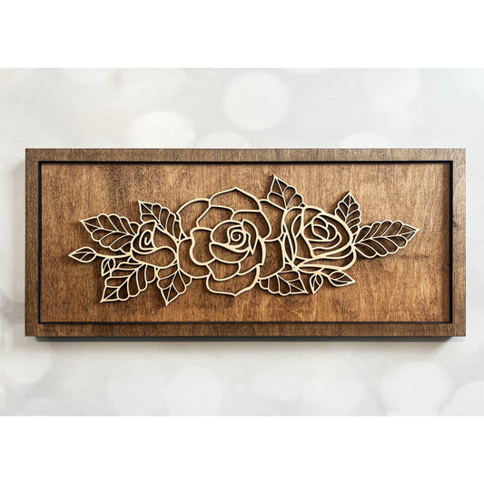 Rose Line Art Sign