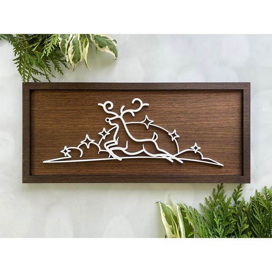 Reindeer Line Art Sign