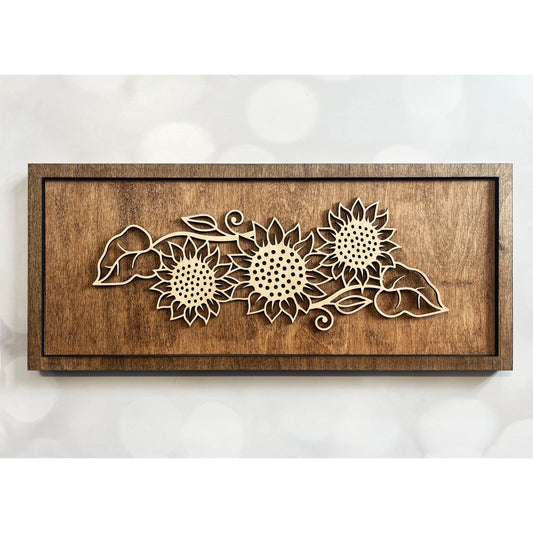 Sunflower Line Art Sign