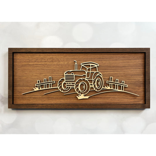 Tractor Line Art Sign