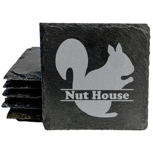 Personalized Squirrel Coasters #1