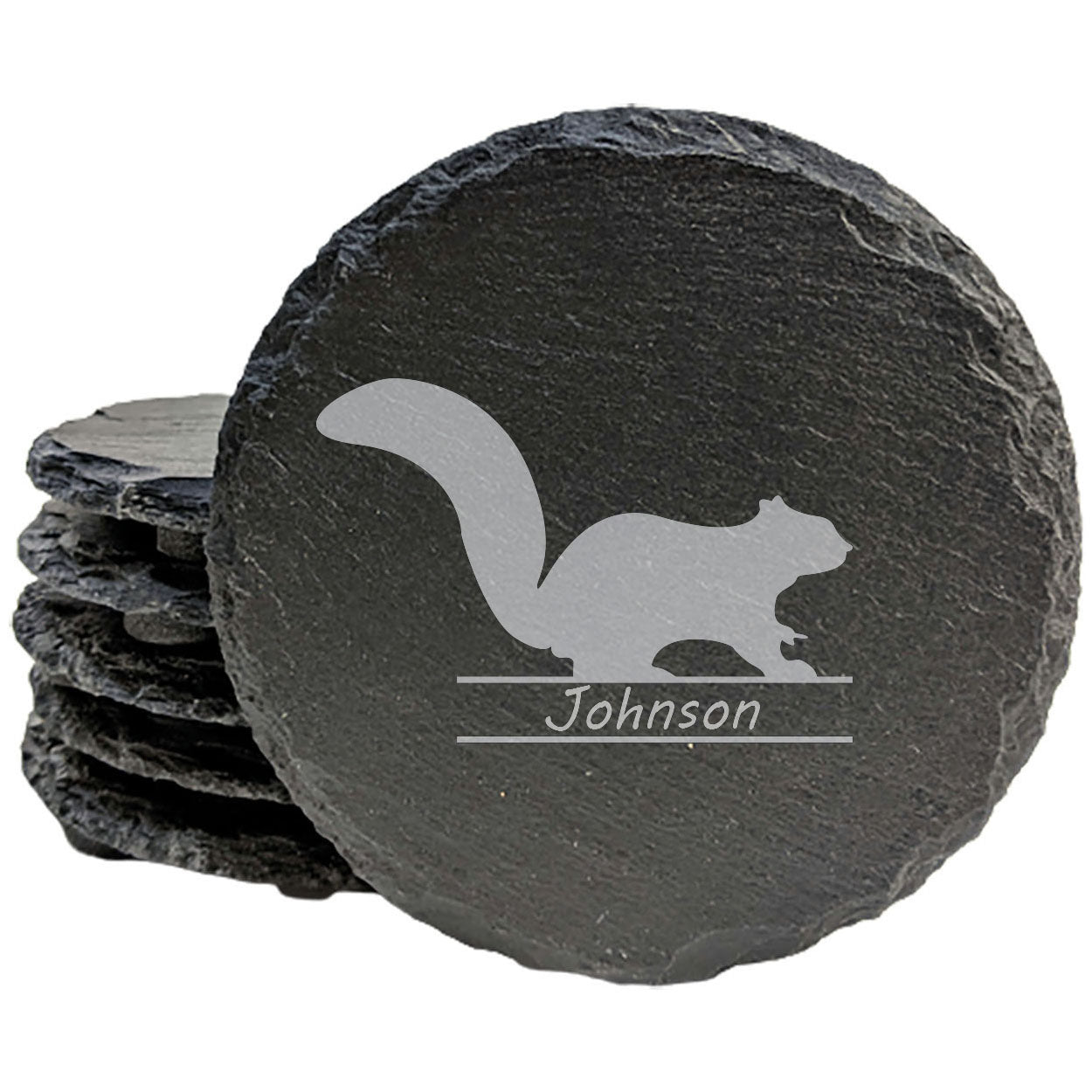 Personalized Squirrel Coasters #2