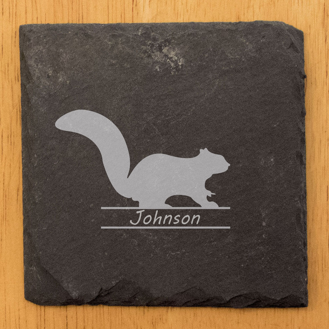 Personalized Squirrel Coasters #2