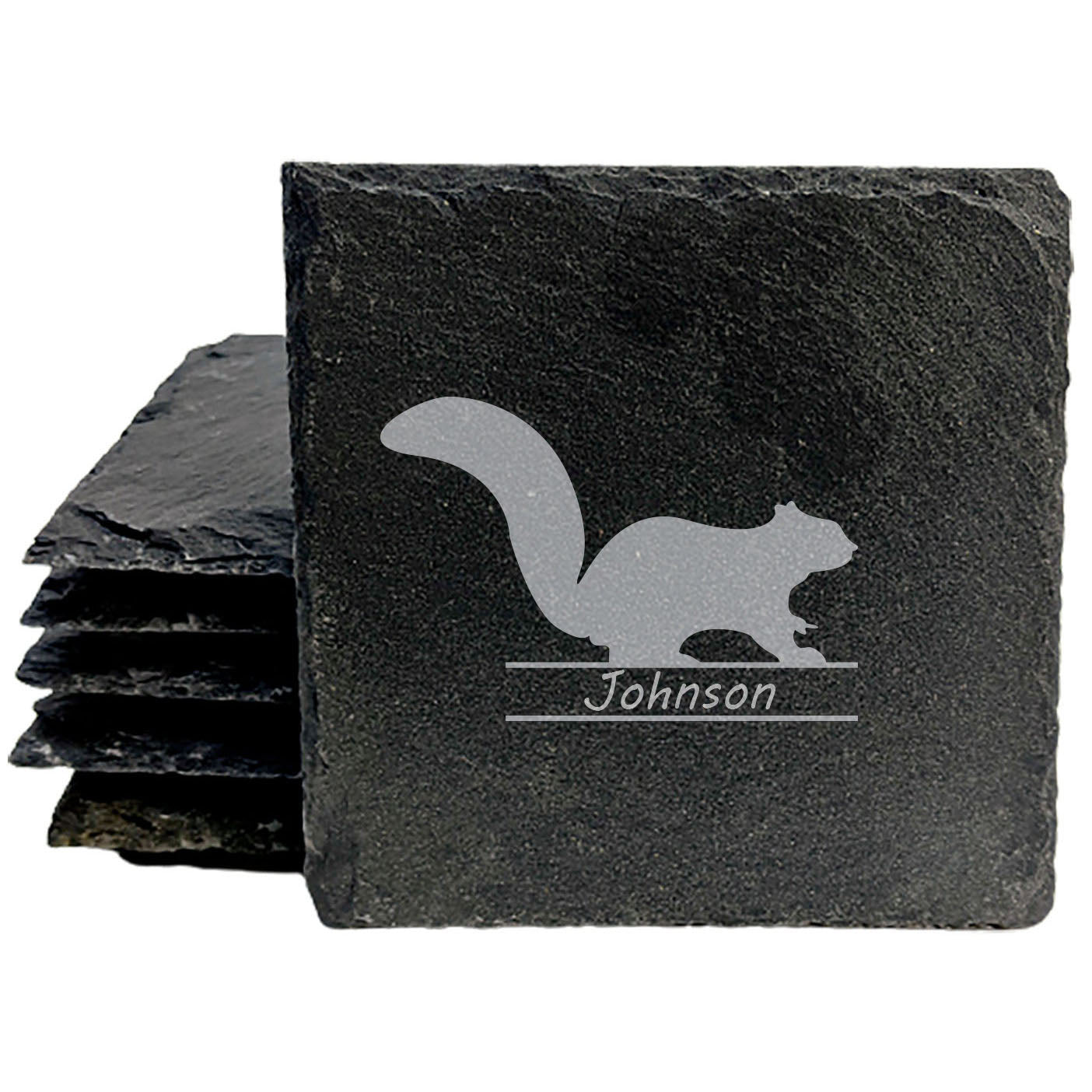 Personalized Squirrel Coasters #2