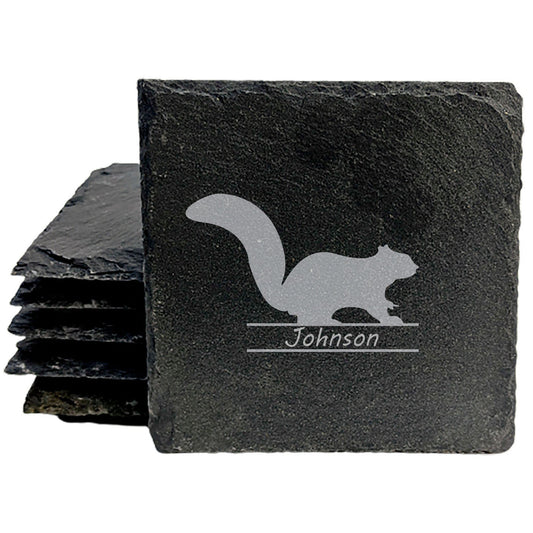Personalized Squirrel Coasters #2