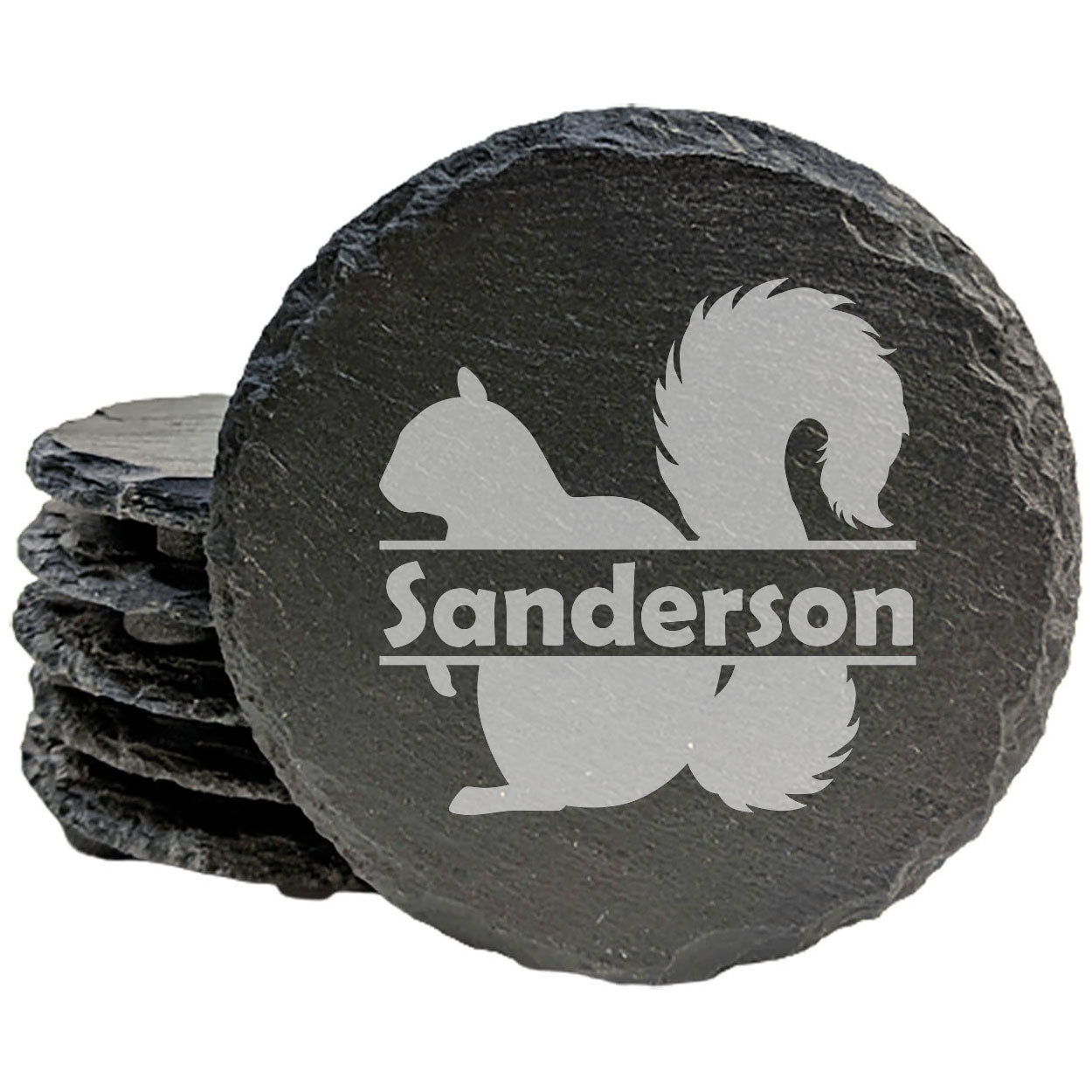 Personalized Squirrel Coasters #3