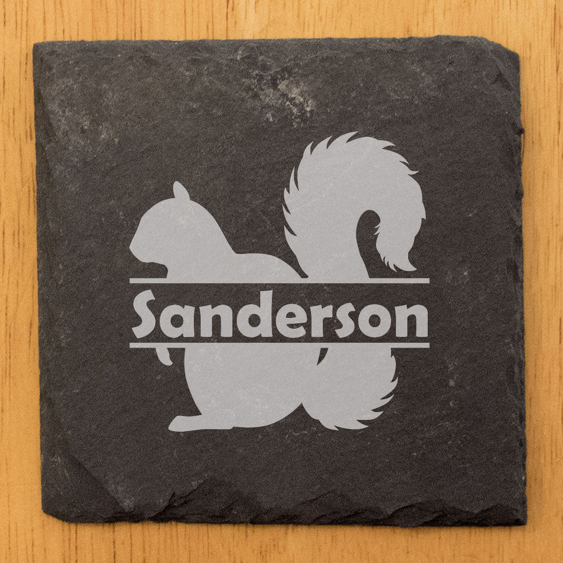 Personalized Squirrel Coasters #3