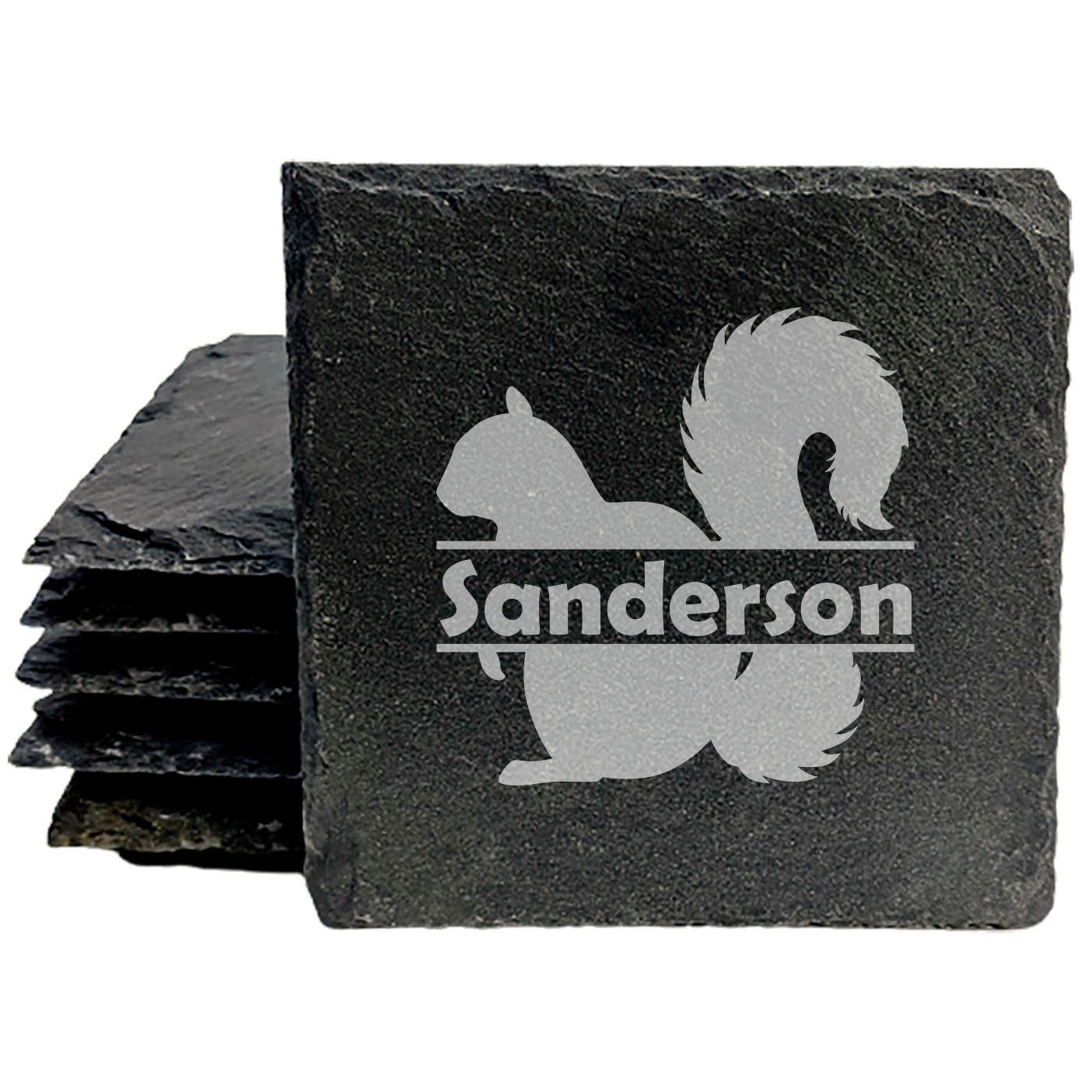 Personalized Squirrel Coasters #3