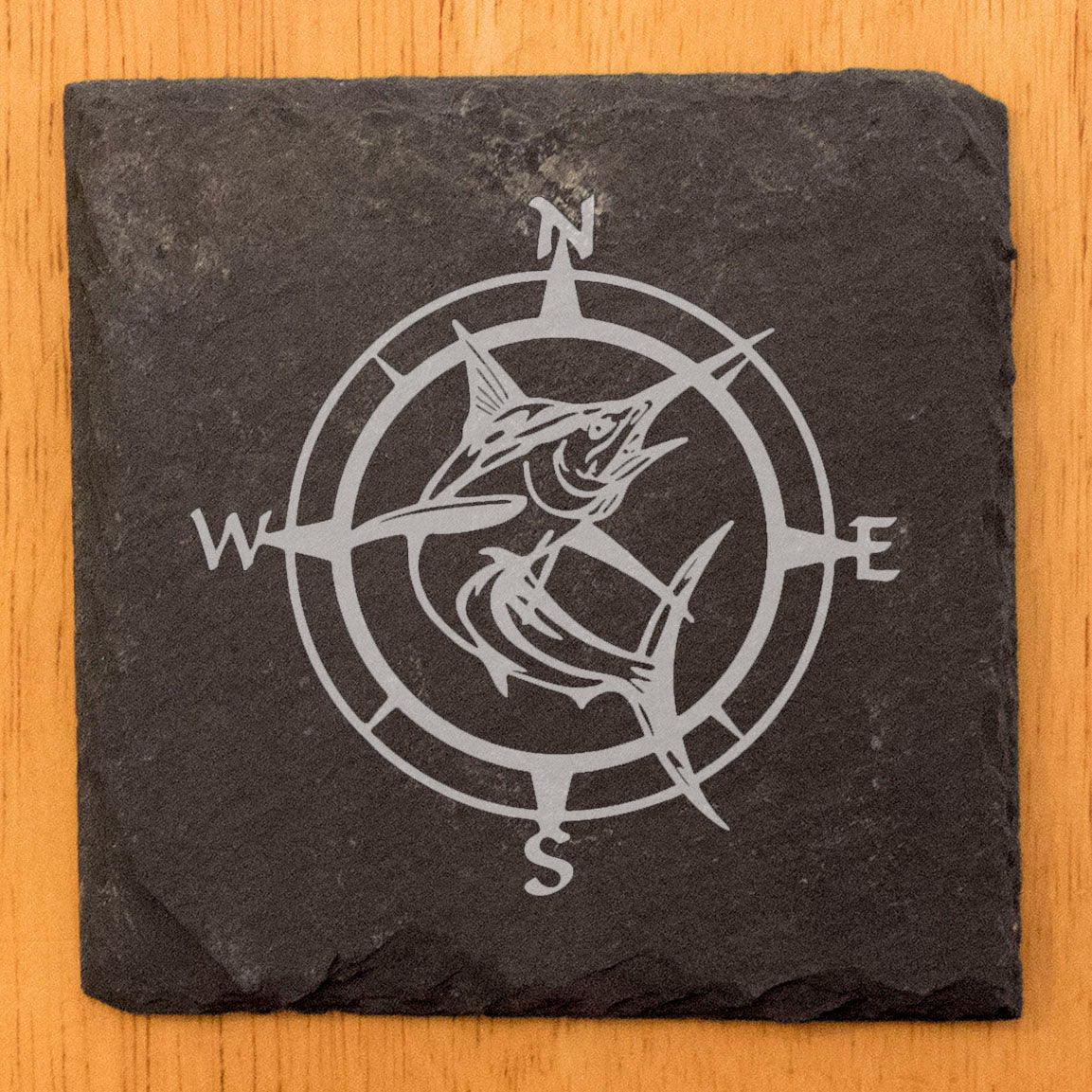 Adventure Uncharted: Compass &amp; Swordfish Coasters Set Sail
