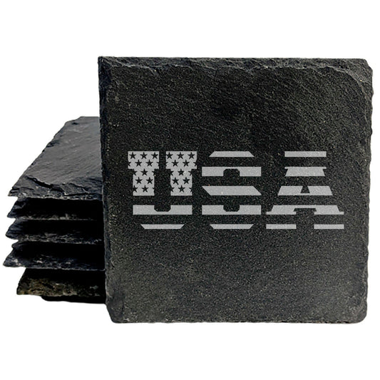 Coast to Coast: Rustic USA Flag Coasters for All